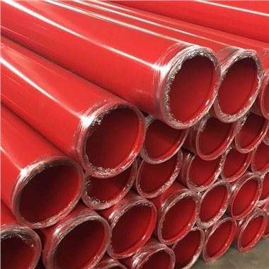 ASTM A795 Čelična cijev obojena crvenom bojom s užljebljenim krajevima